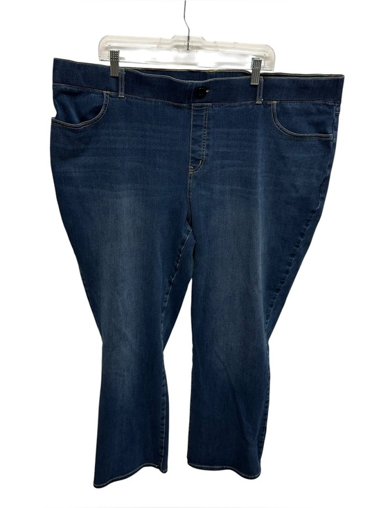 Betabrand Denim - Betabrand women’s pull on jeans size 3x bootcut dark wash stretchy